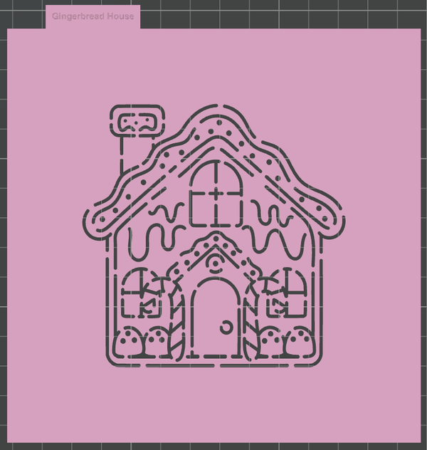 Gingerbread House Stencil PYO (Printed)