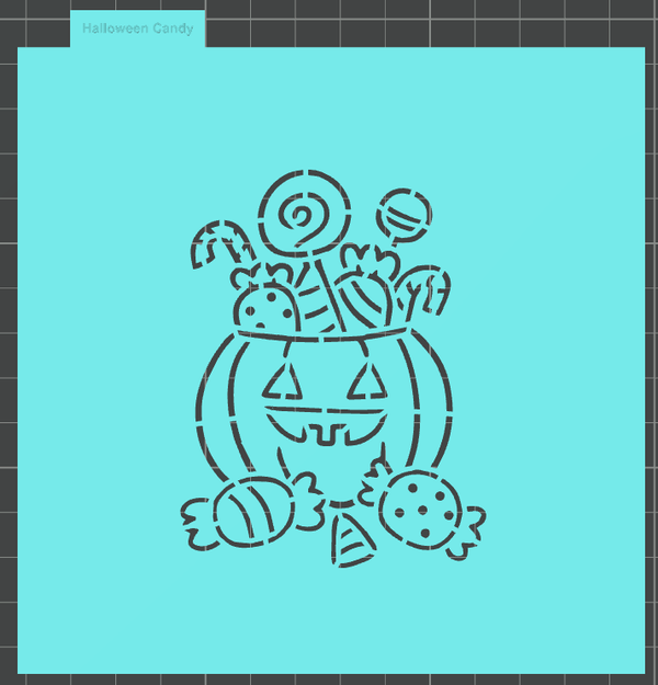 Halloween Candy Bucket Stencil (STL file)