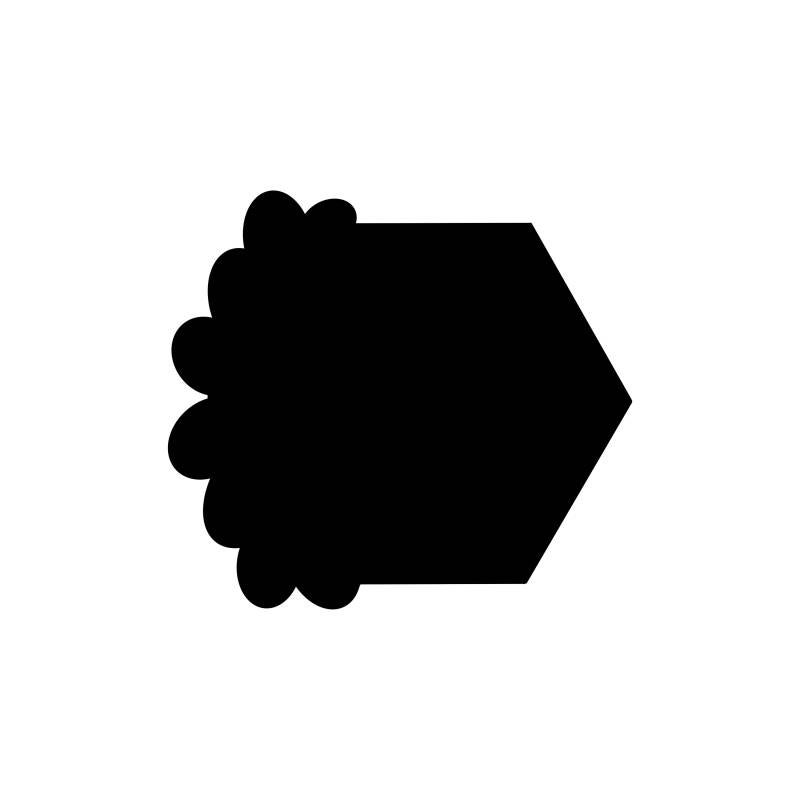 Hex with florals STL file