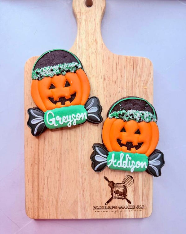 Halloween personalized sugar cookie
