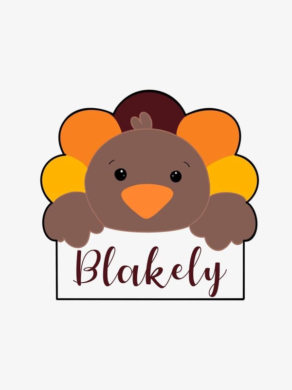Thanksgiving personalized sugar cookie