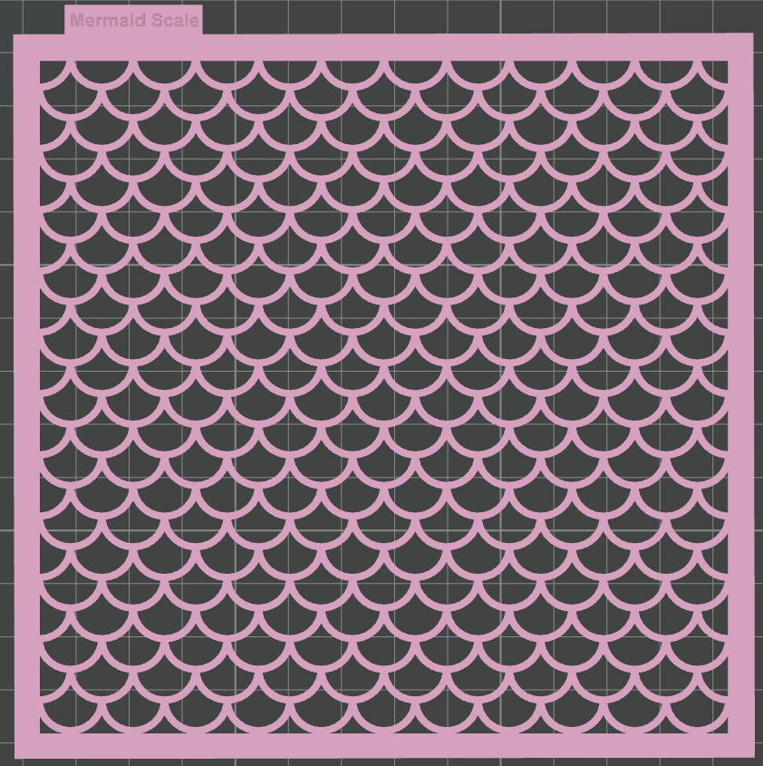 Mermaid Scale Pattern (Printed)