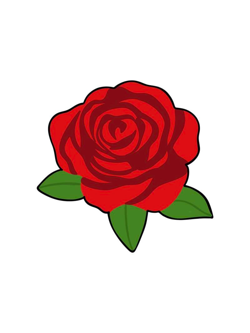 Rose 3 leaves STL file