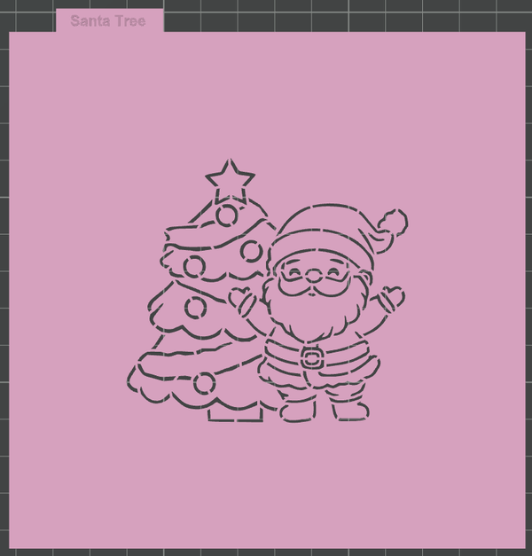 Santa with Tree  PYO (printed)