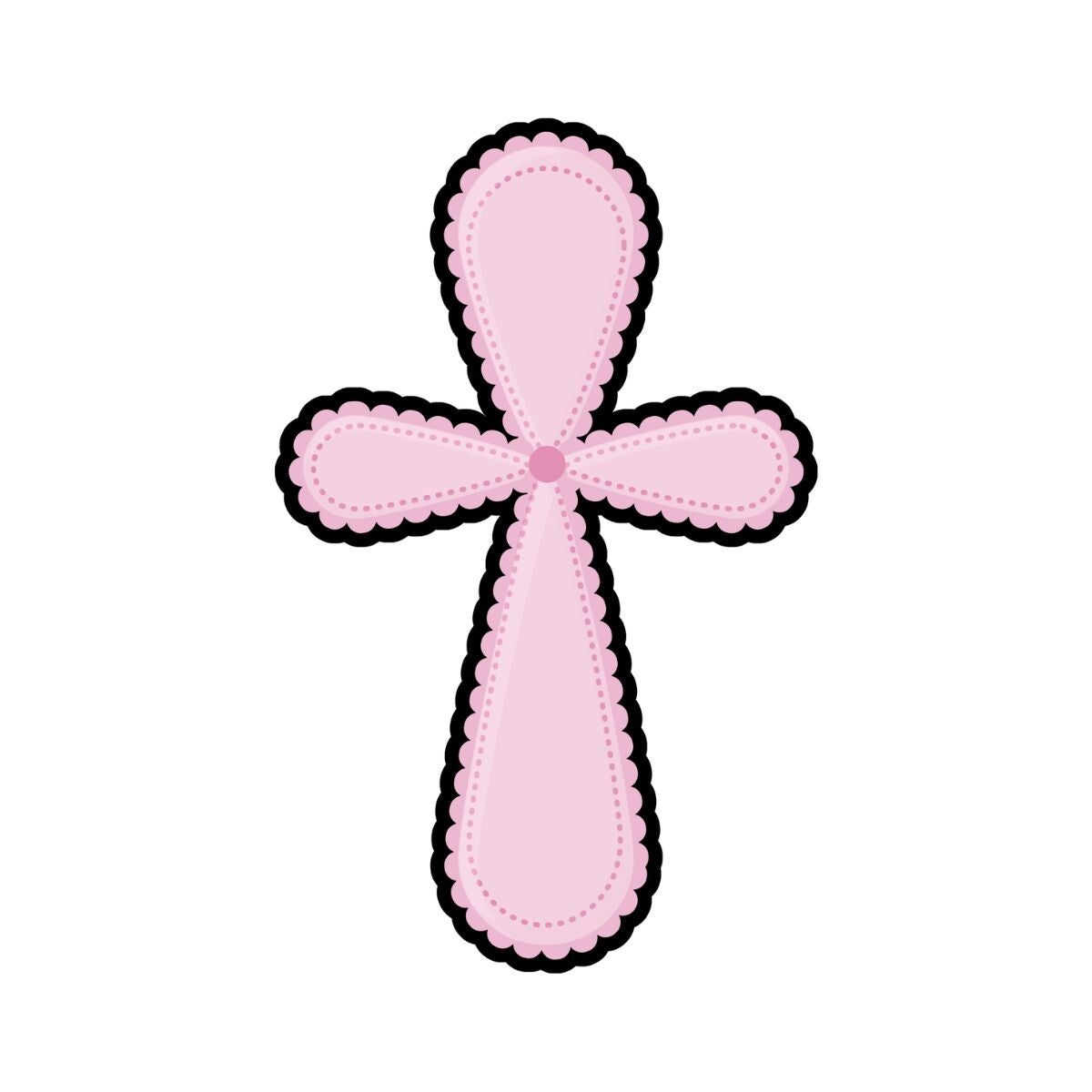 Scalloped cross