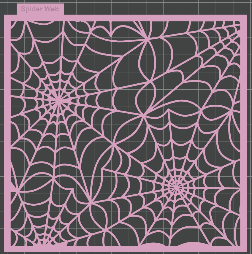 Spider Web Pattern Stencil (STL file)