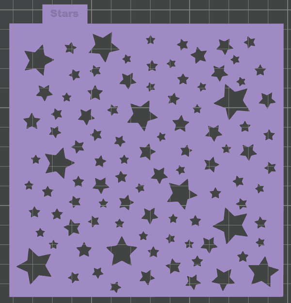 Stars Pattern (STL file) Stencil