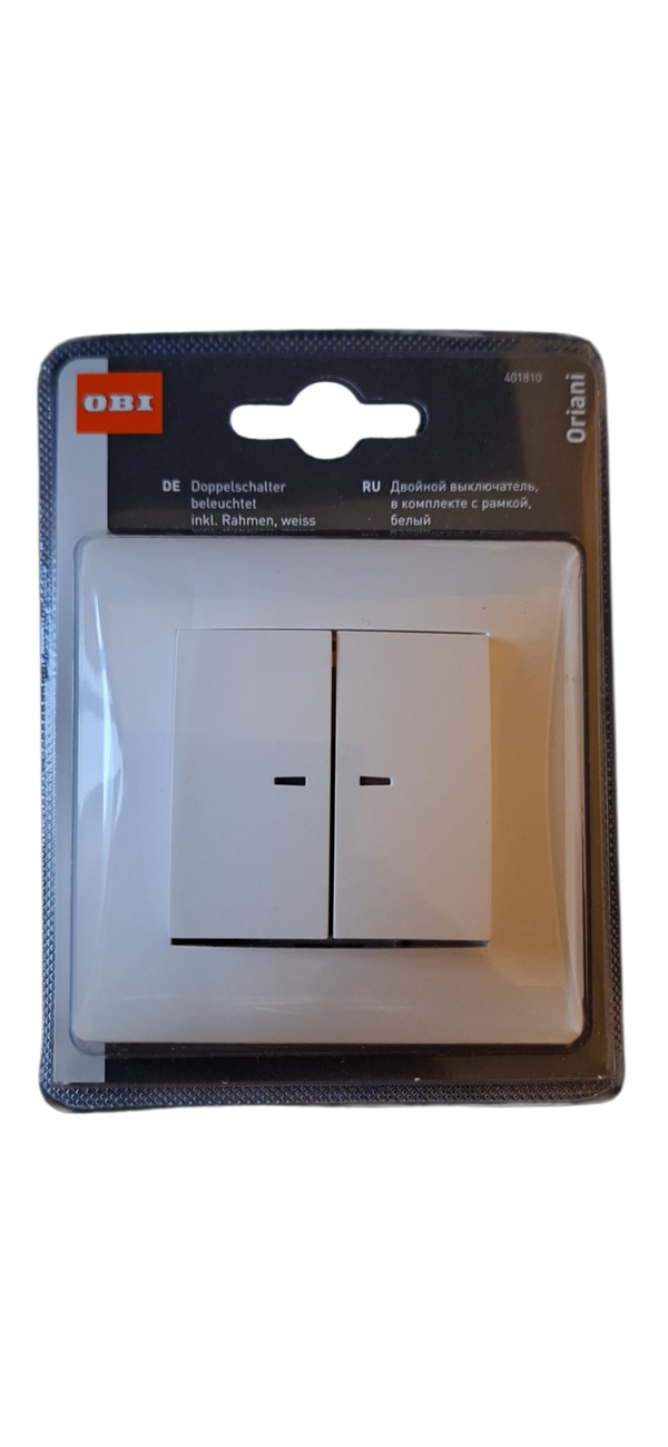 Doppellichtschalter mit Kontrolllicht
