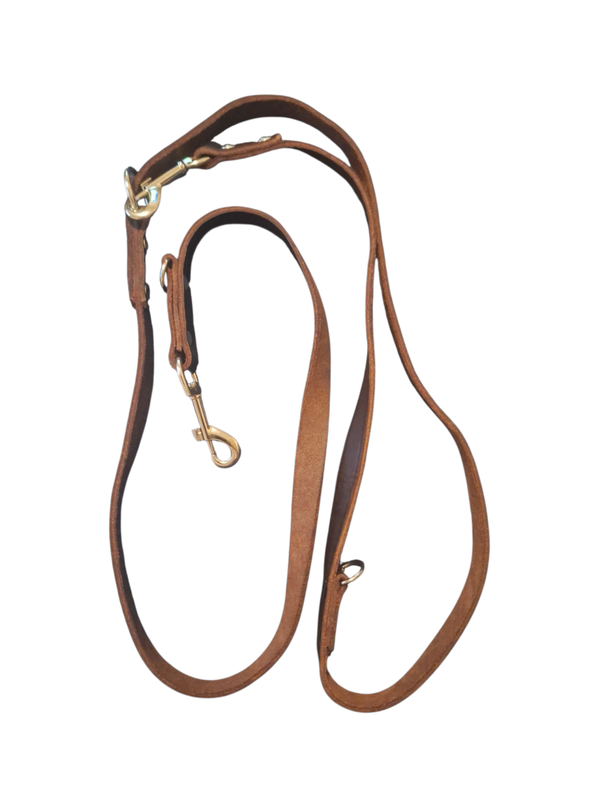 Hundeleine Leder Braun