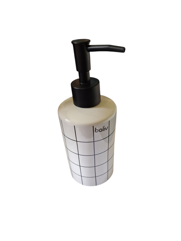 Keramik Seifenspender Weißschwarz