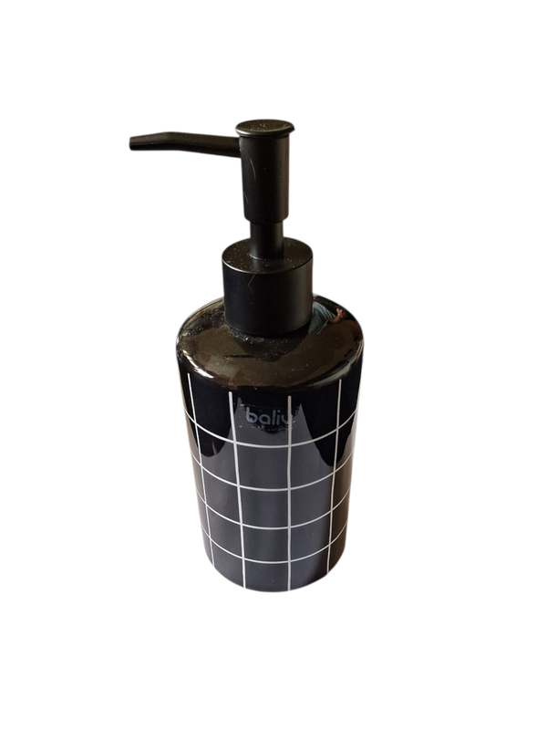 Keramik Seifenspender Schwarzweiß