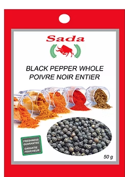 Poivre noir entier.