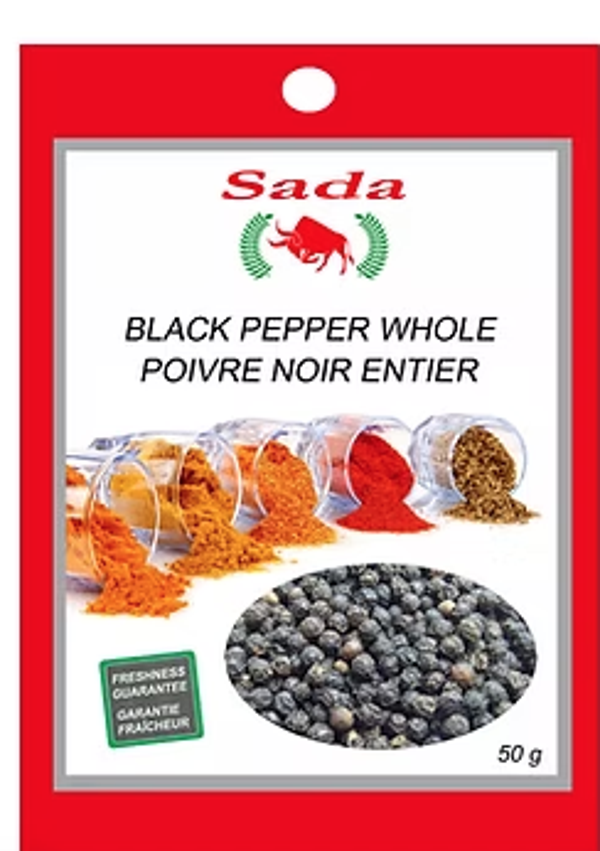 Poivre noir entier.