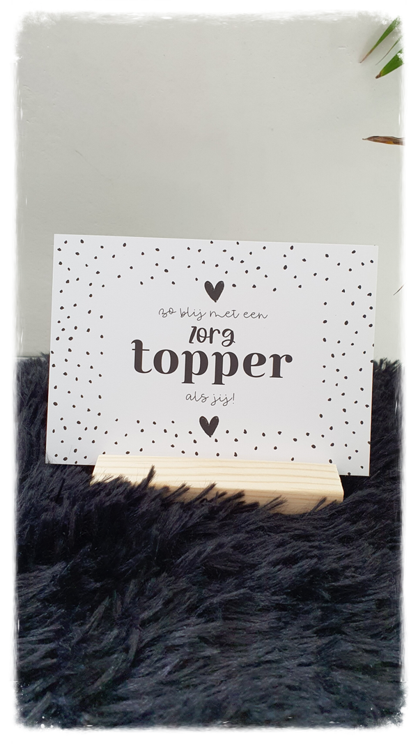 Kaartje 'zorgtopper'