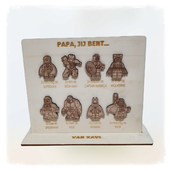3D kader superhelden - HOUT