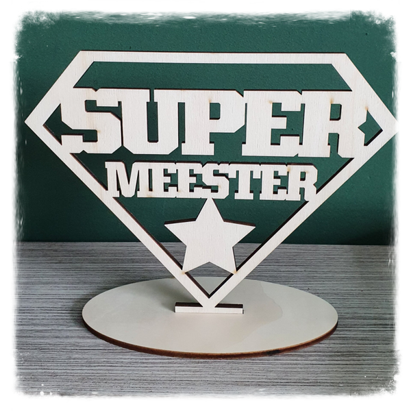 Houten staander super meester