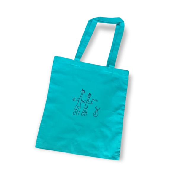 Tote bag met eigen tekening.