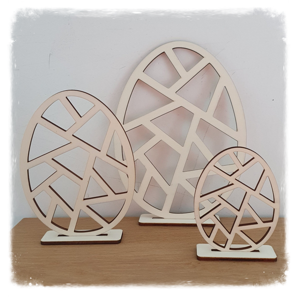 Geometrische paaseitjes: set van 3