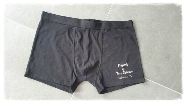 Boxershort 'Property of' met datum