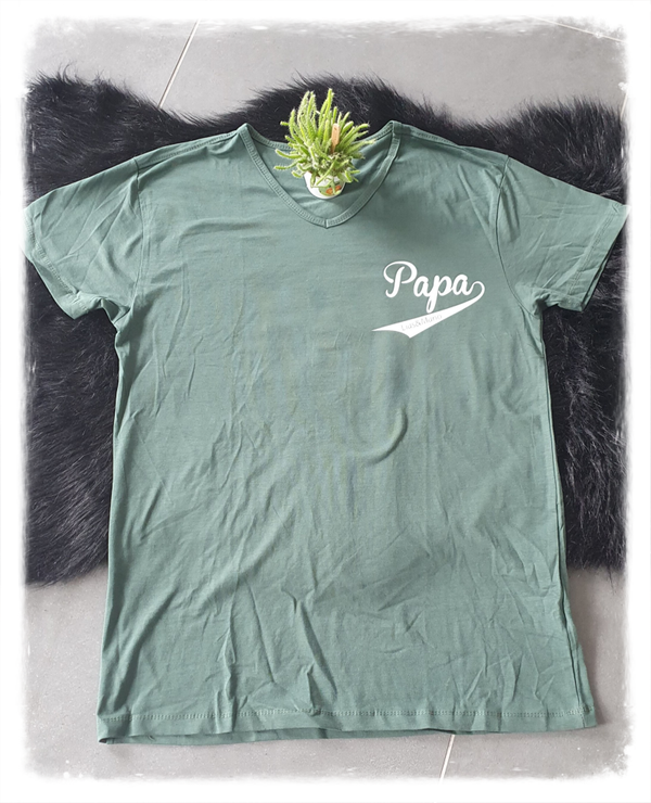T-shirt papa met namen van de kinderen.