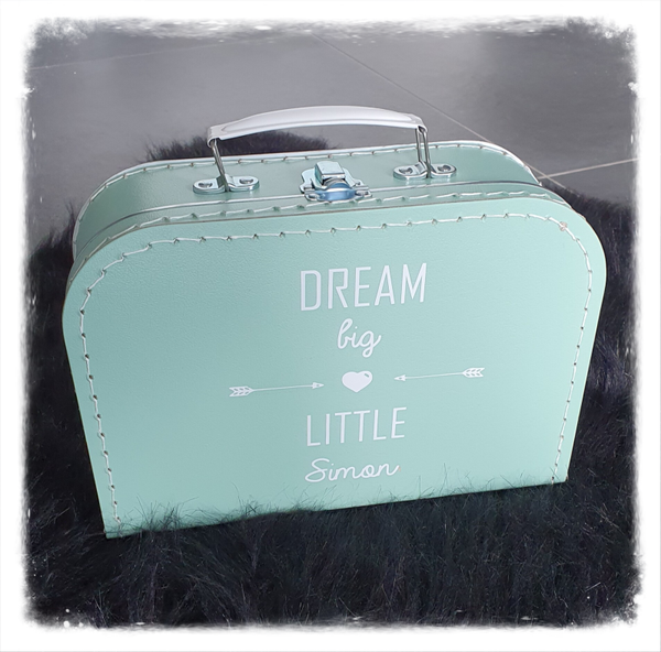 Koffertje: Dream big little met naam