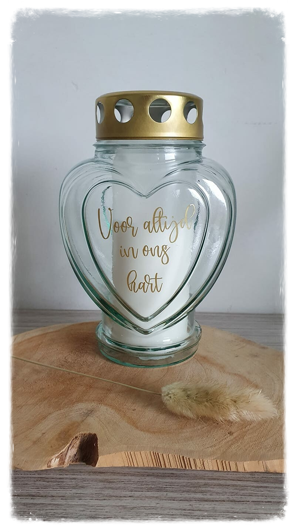 Herdenkingskaars glas