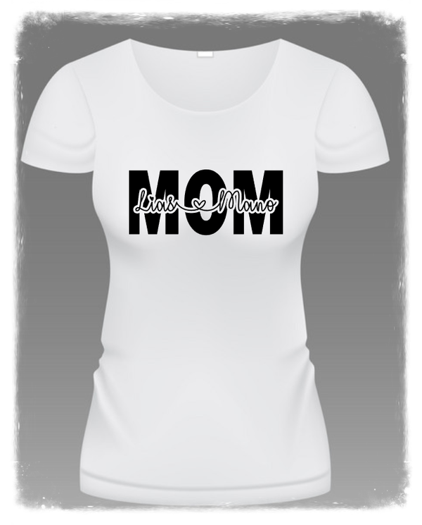 T-shirt MOM met namen kinderen