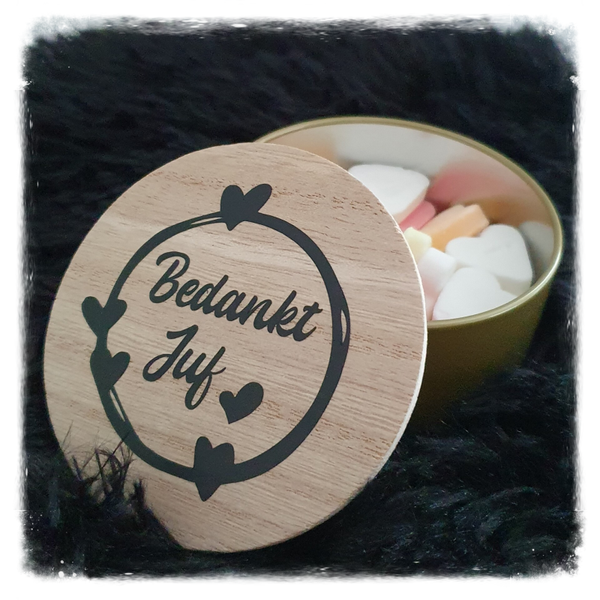 (Snoep)potjes met houten deksel