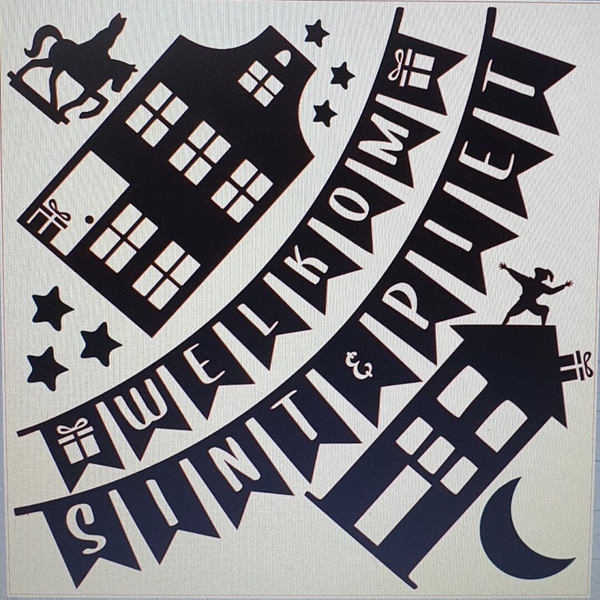 Herbruikbare raamsticker: Sinterklaas.