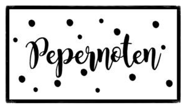 Diy sticker 'pepernoten'