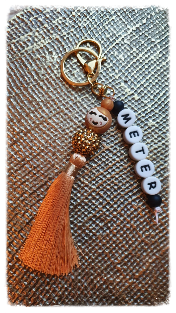 Sleutelhanger: Popje van geluk glitter & glamour