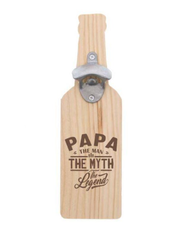 Houten plank met flesopener