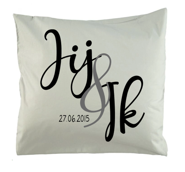 Kussensloop jij & ik met datum