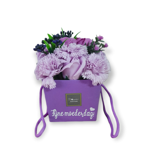 Zeep Bloemen Boeket - Lavendel Roos & Anjer