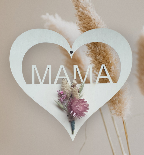 Hartje met woord 'MAMA'