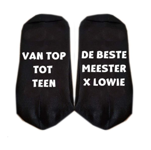 Sokken 'Van top tot teen, de beste meester'