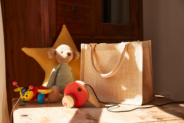 Jute shimmering tasje