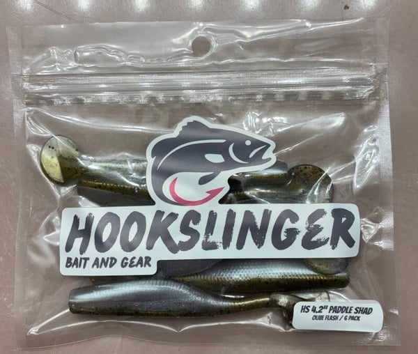 Hs 4.2'' paddle shad-Olive Flash