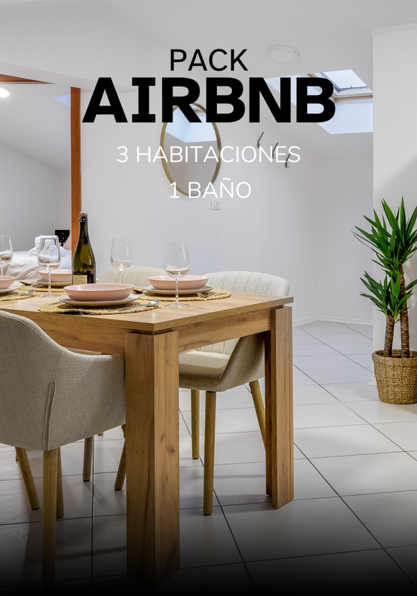 PACK AIRBNB - 3 Habitaciones y 1 baño