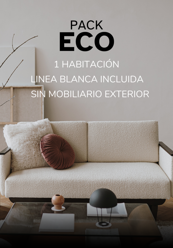 PACK ECO - 1 habitación - Sin mobiliario exterior - CON LINEA BLANCA INCLUIDA
