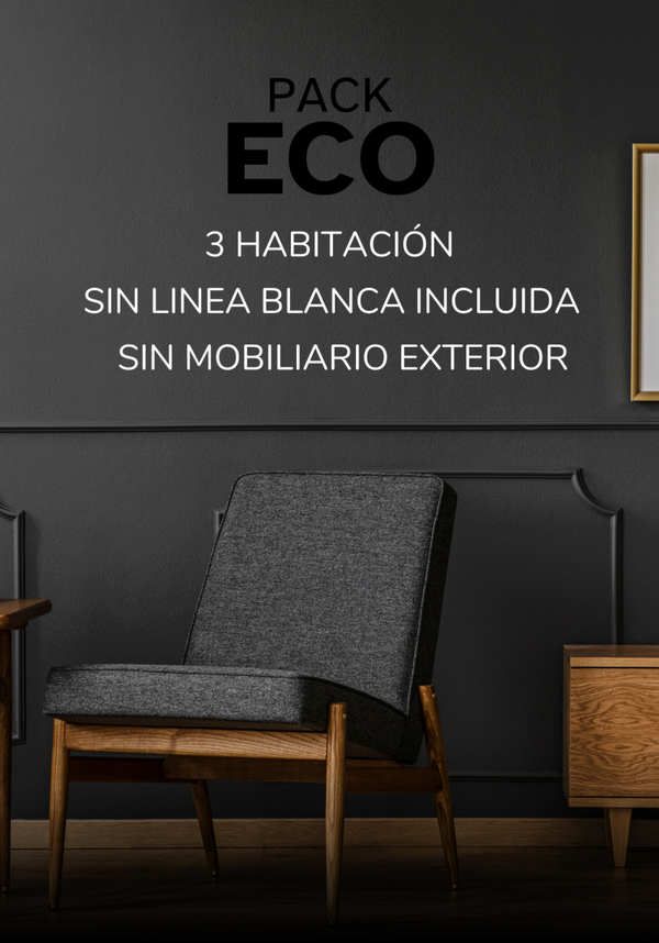 PACK ECO - 3 habitaciones - Sin mobiliario exterior - SIN LINEA BLANCA INCLUIDA