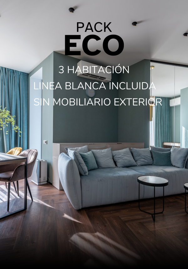 PACK ECO - 3 habitaciones - Sin mobiliario exterior - CON LINEA BLANCA INCLUIDA