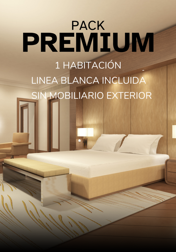 PACK PREMIUM - 1 habitación - Sin mobiliario exterior - LINEA BLANCA INCLUIDA