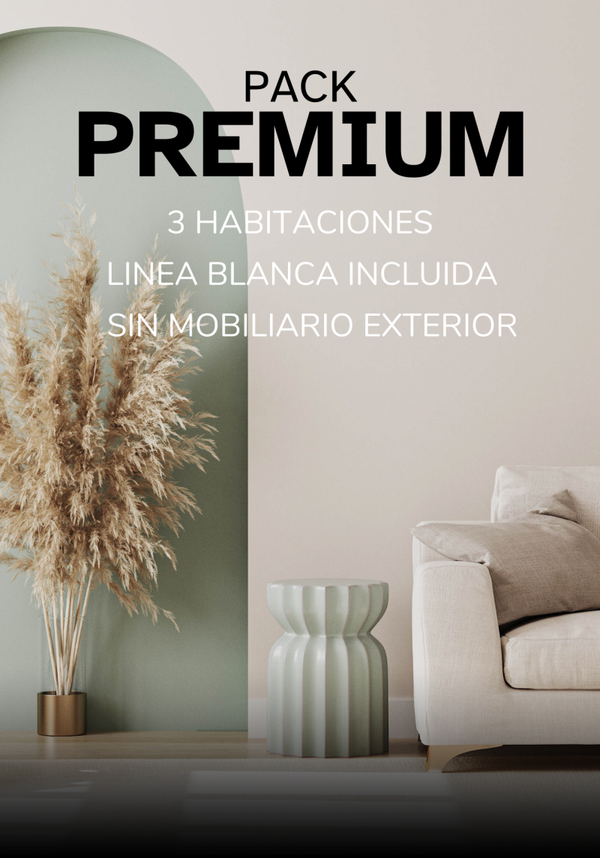 PACK PREMIUM - 3 habitaciones - Sin mobiliario exterior- LINEA BLANCA INCLUIDA