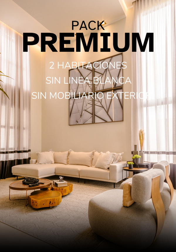 PACK PREMIUM - 2 habitaciones - Sin mobiliario exterior- SIN LINEA BLANCA