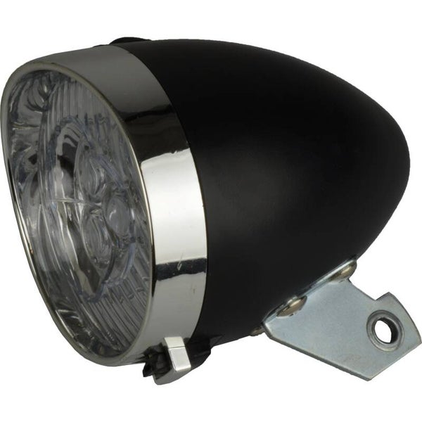 Koplamp Catch It 3-LED retro zwart OEM