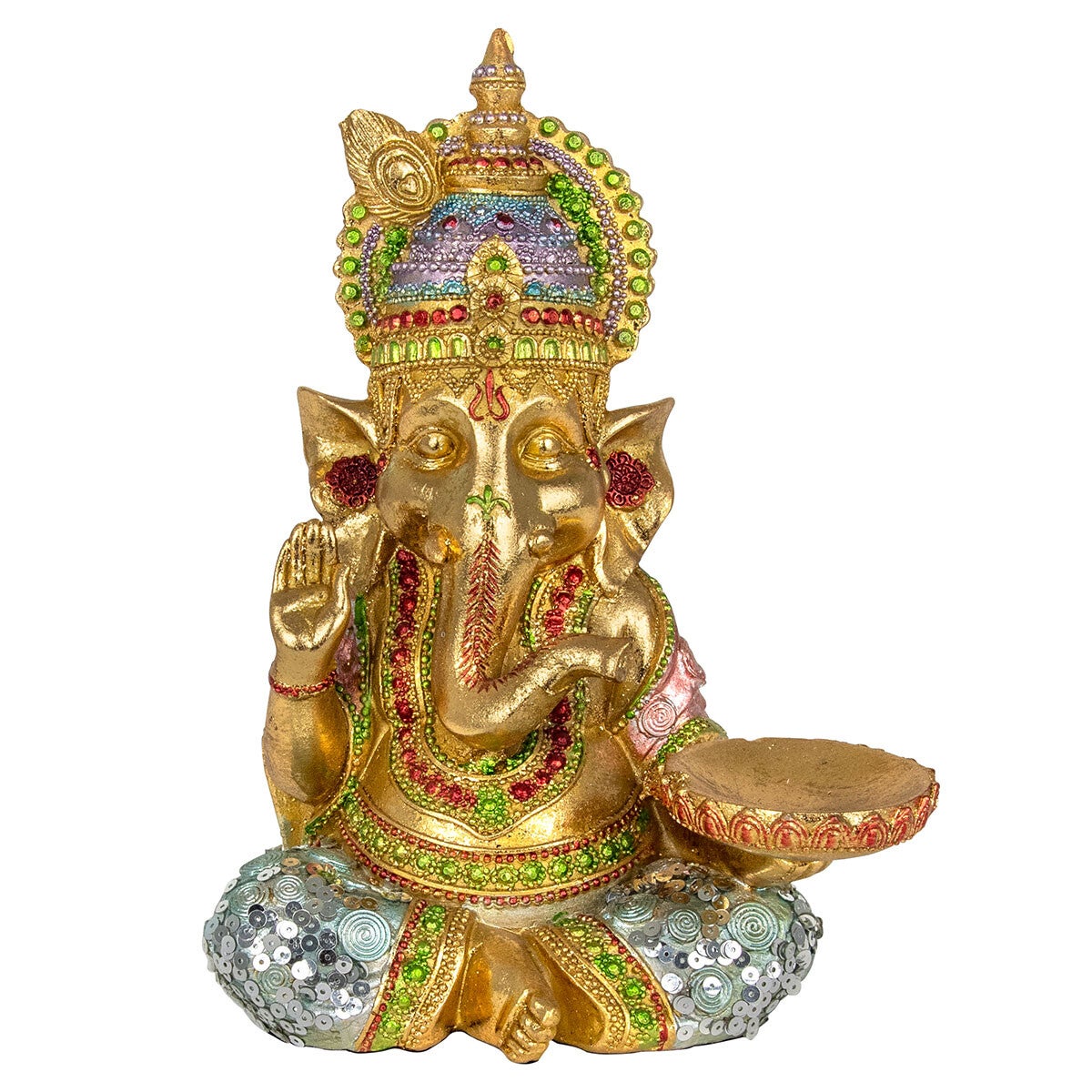 Portavelas Ganesha Sentado