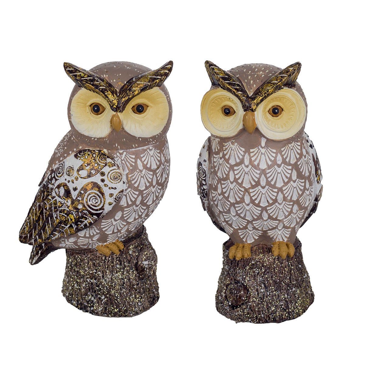 Búho en Tallo de Madera