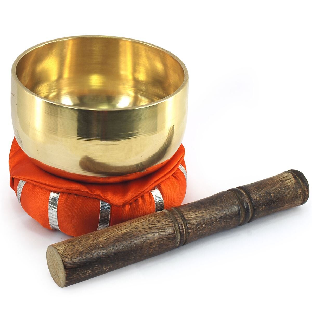 Cuenco Tibetano con Cojín Naranja 11 cm