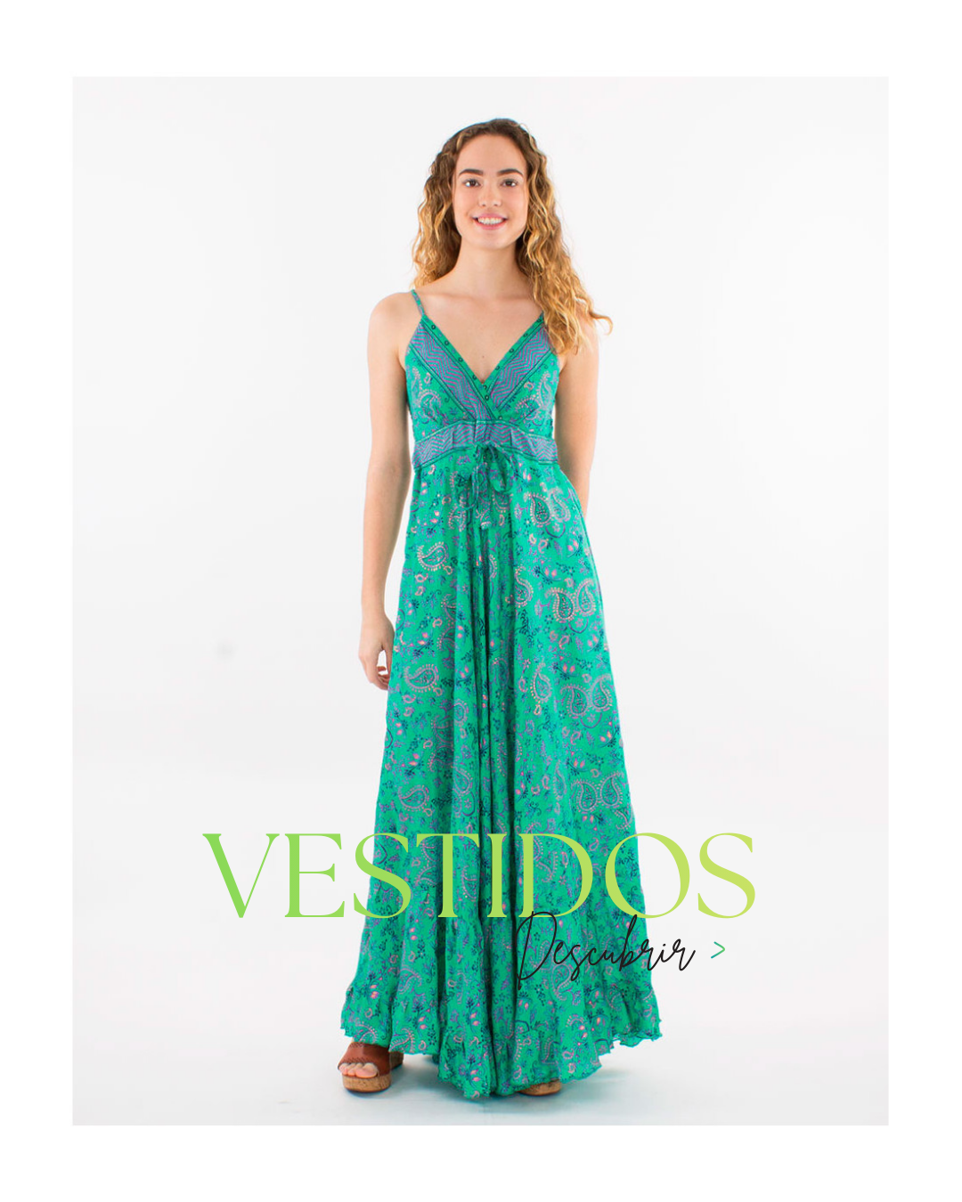 Vestido largo estilo bohemio